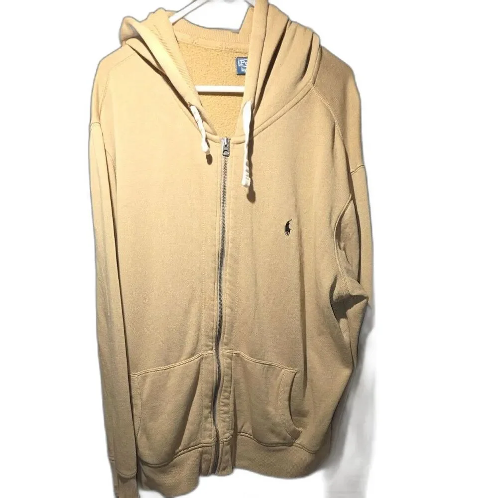 Polo Ralph Lauren Men's Full-Zip Hoodie (Tan/Beige), Size 2XL